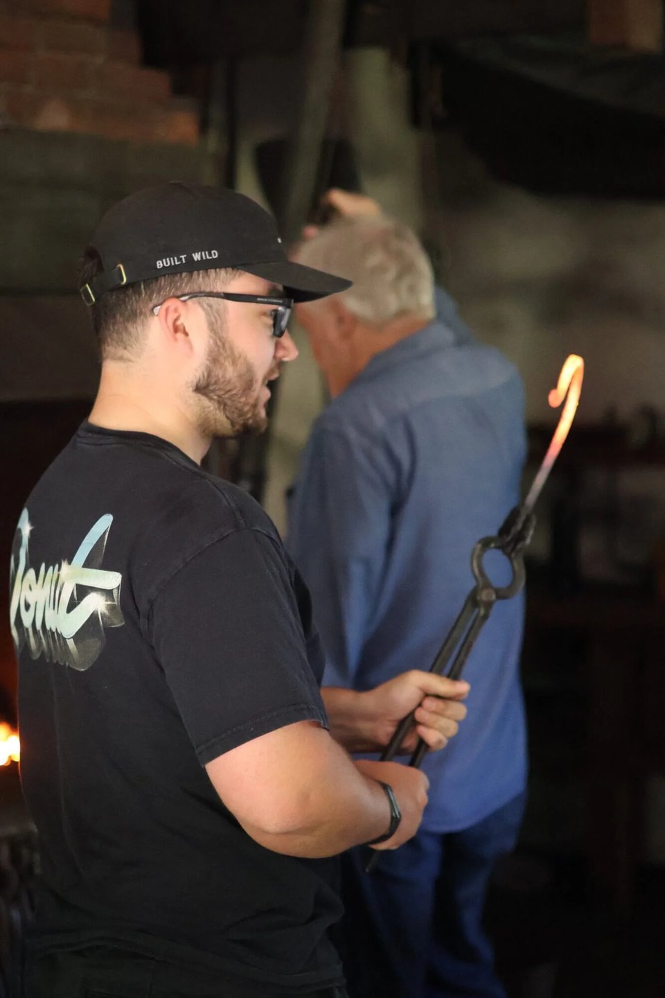 This blacksmithing class is one of many artisan classes offered during the Maker's Retreat weekend in Bethlehem, PA