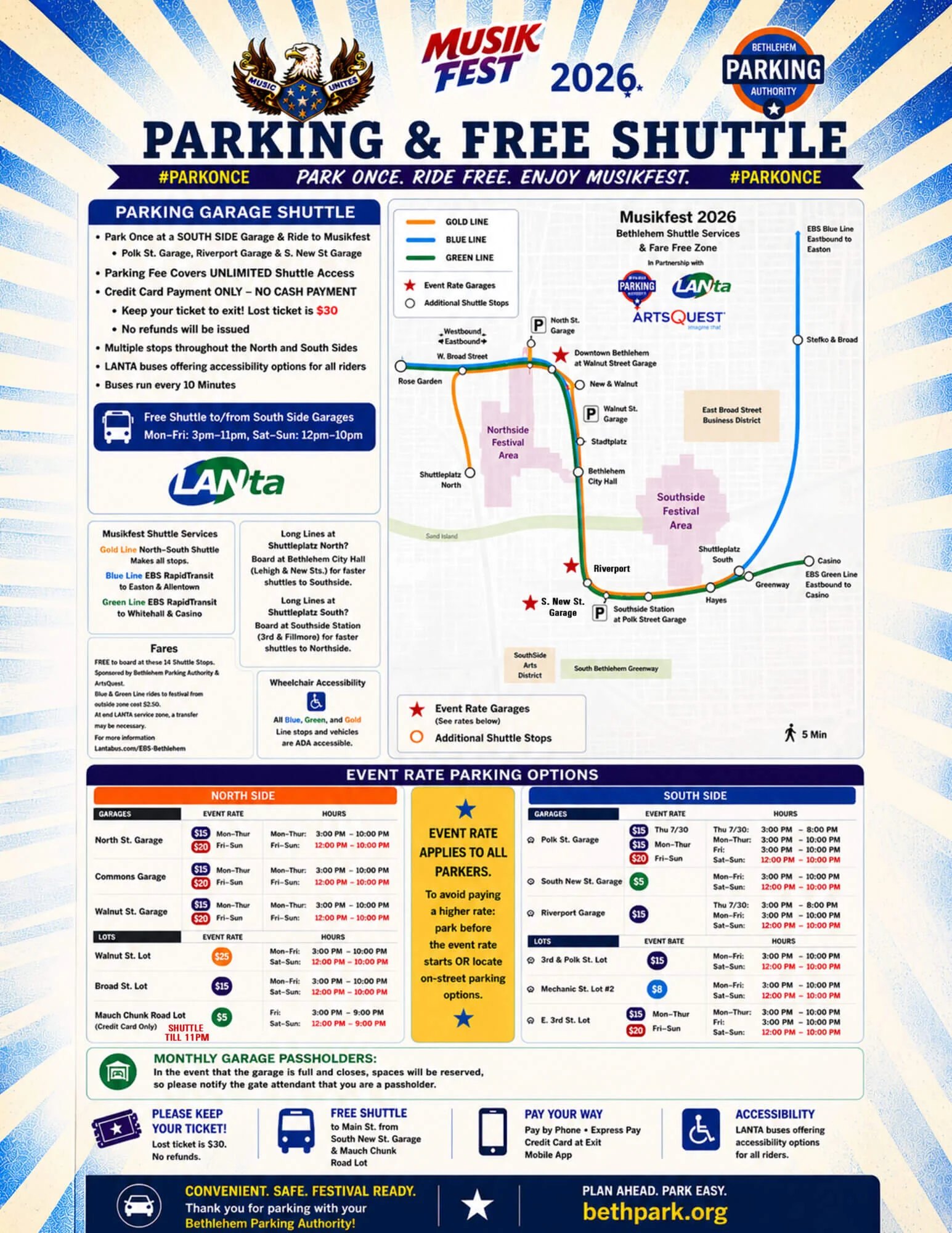 Musikfest Parking